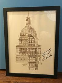 Bob Hall Signed TX Capital Framed Photo 202//269